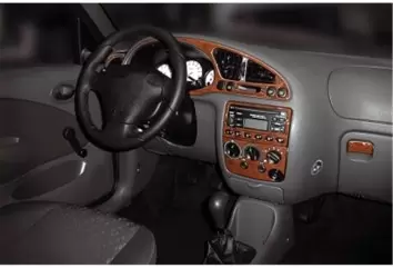 Ford Fiesta 08.99 - 02.02 Kit Rivestimento Cruscotto all'interno del veicolo Cruscotti personalizzati 13-Decori
