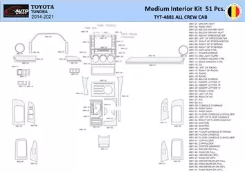 Toyota Tundra 2014-2021 Mascherine sagomate per rivestimento cruscotti 51 Decori