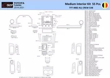 Toyota Tundra 2014-2021 Mascherine sagomate per rivestimento cruscotti 55 Decori