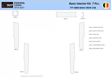 Toyota Tundra 2014-2021 Mascherine sagomate per rivestimento cruscotti 7 Decori