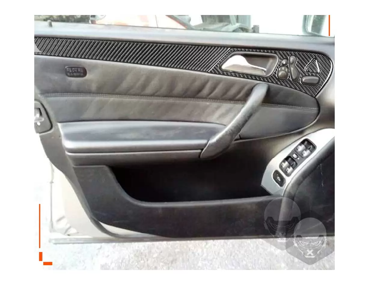 Mercedes C-Class W203 05.2005 Mascherine sagomate per rivestimento cruscotti 13-Decori