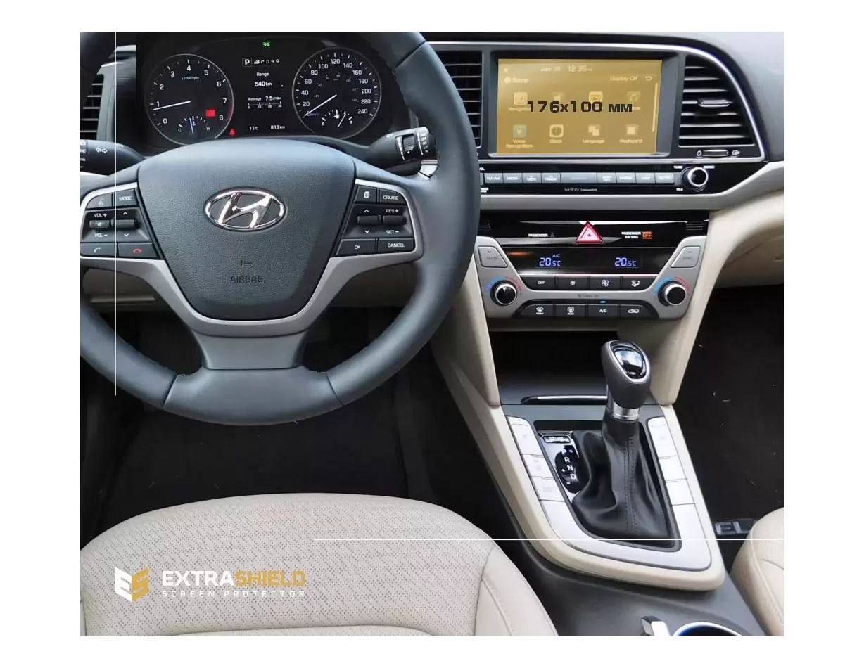 Hyundai Creta 2019 - ?.? Multimedia 8" Vetro Protettivo HD trasparente di navigazione Protezione