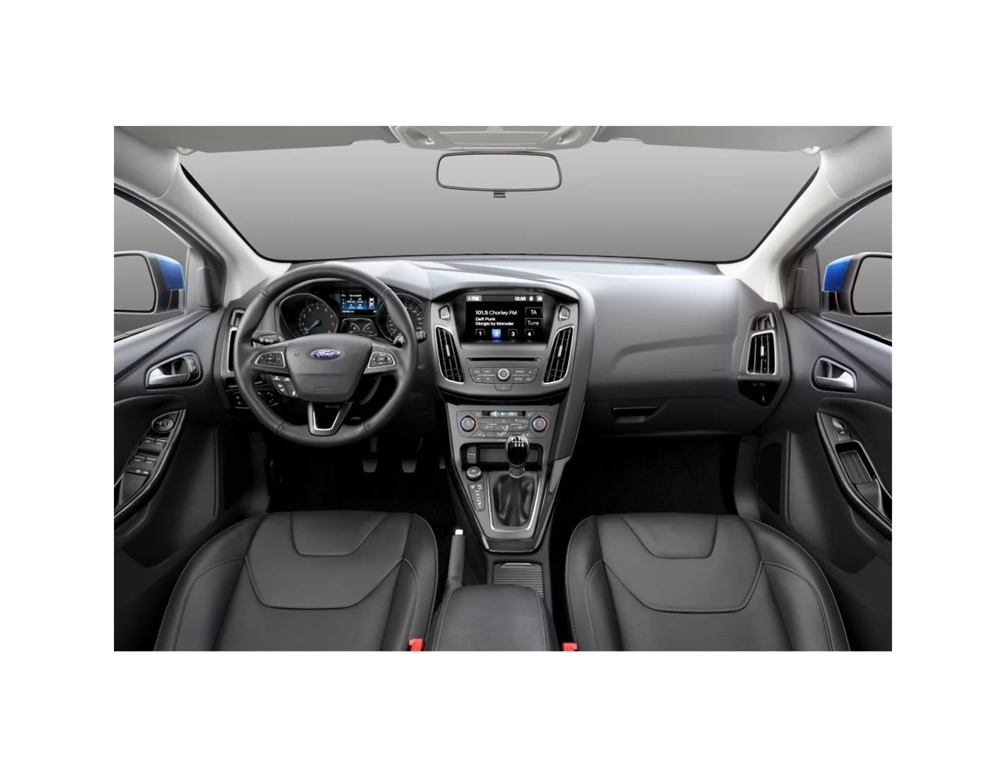 Ford Focus 2015-2017 Kit Rivestimento Cruscotto all'interno del veicolo Cruscotti personalizzati 16-Decori