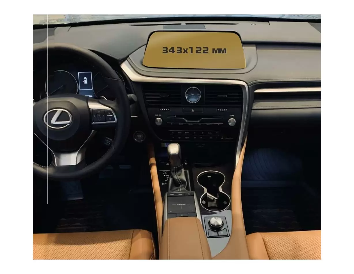 Lexus RX 2019 - Present Multimedia 8" Vetro Protettivo HD trasparente di navigazione Protezione
