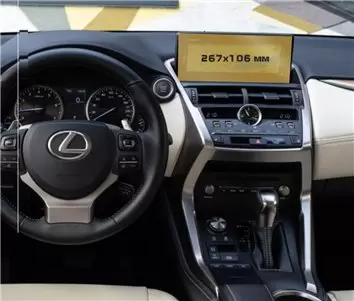 Lexus NX 2014 - Present Multimedia 10,3" Vetro Protettivo HD trasparente di navigazione Protezione