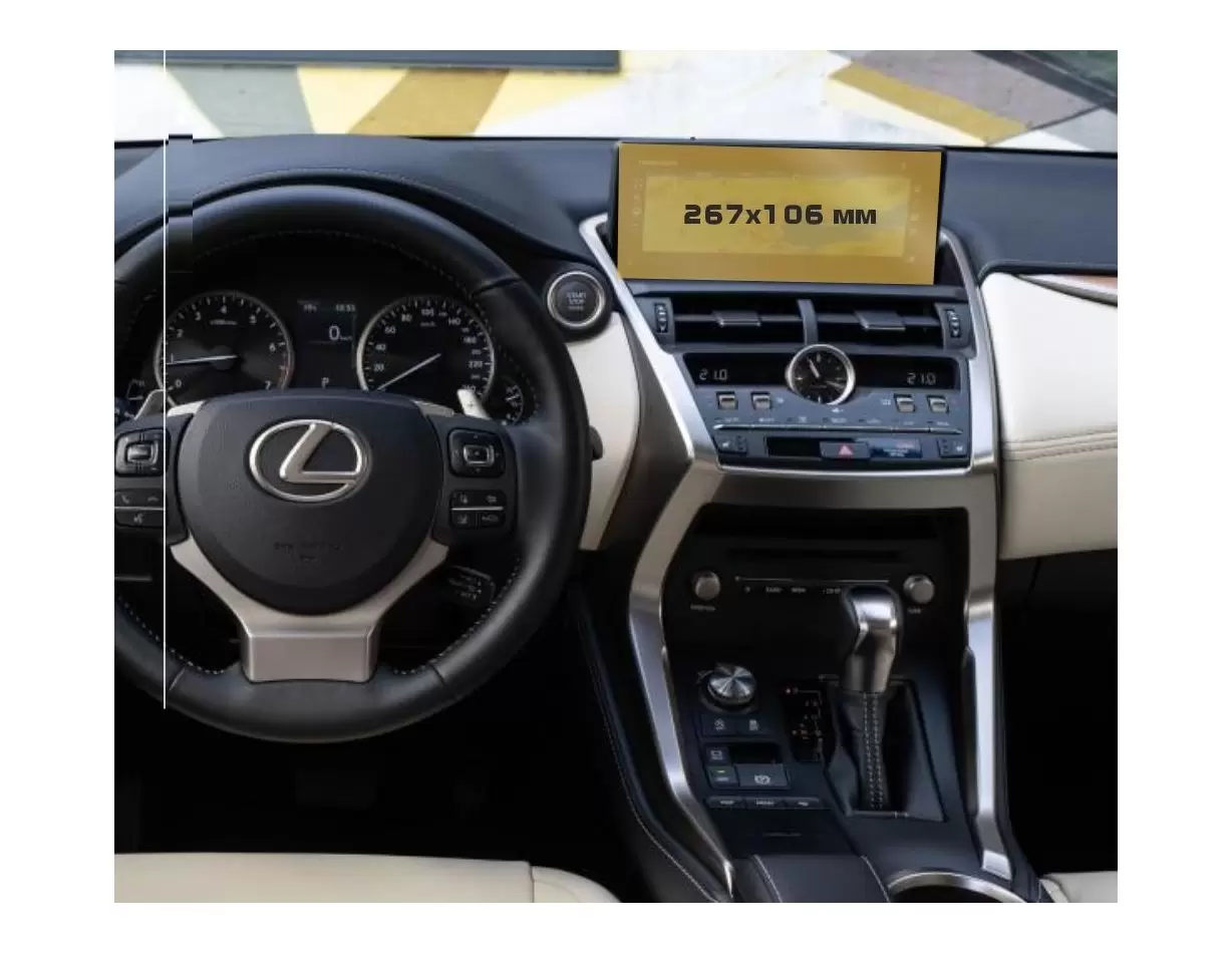 Lexus NX 2014 - Present Multimedia 10,3" Vetro Protettivo HD trasparente di navigazione Protezione