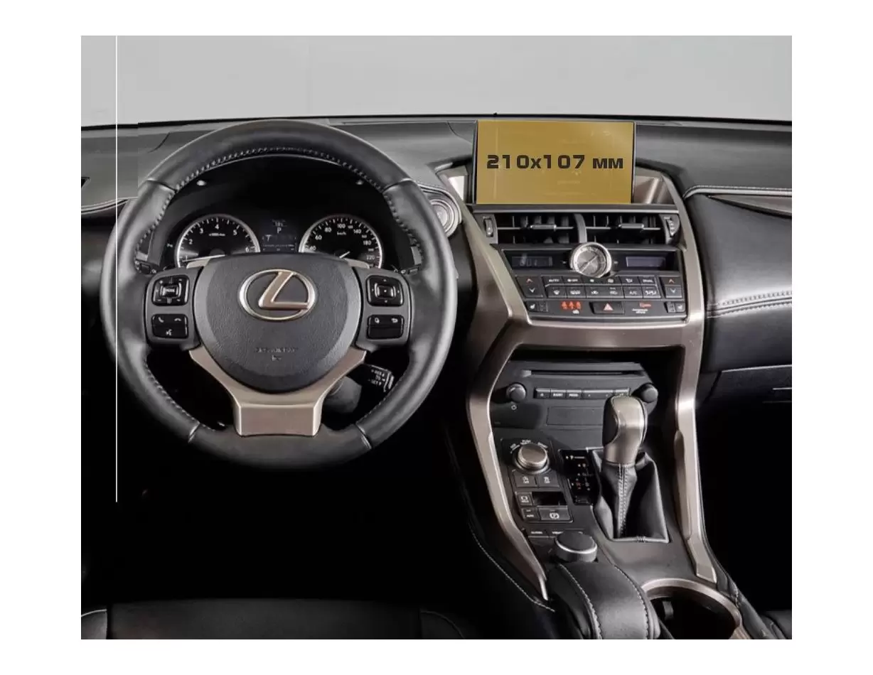 Lexus NX 2014 - 2017 Multimedia 7" Vetro Protettivo HD trasparente di navigazione Protezione
