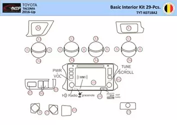 Toyota Tacoma 2016-2021 Mascherine sagomate per rivestimento cruscotti 29 Decori