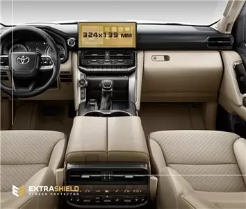 Toyota Land Cruiser 300 2021 - Present Full color LCD monitor (12.3") Vetro Protettivo HD trasparente di navigazione Protezione