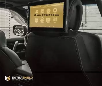 Toyota Land Cruiser 200 2015 - Present Passenger monitors, 2 pcs. Vetro Protettivo HD trasparente di navigazione Protezione