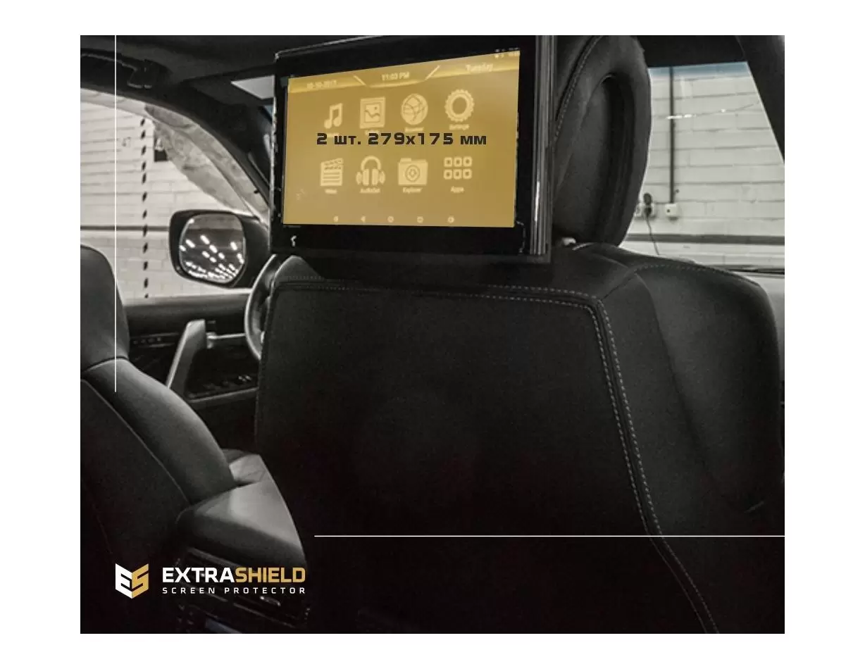 Toyota Land Cruiser 200 2015 - Present Passenger monitors, 2 pcs. Vetro Protettivo HD trasparente di navigazione Protezione
