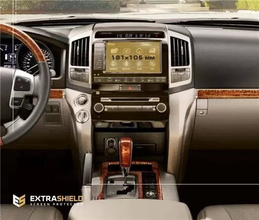 Toyota Land Cruiser 200 2015 - Present Multimedia 9" Vetro Protettivo HD trasparente di navigazione Protezione