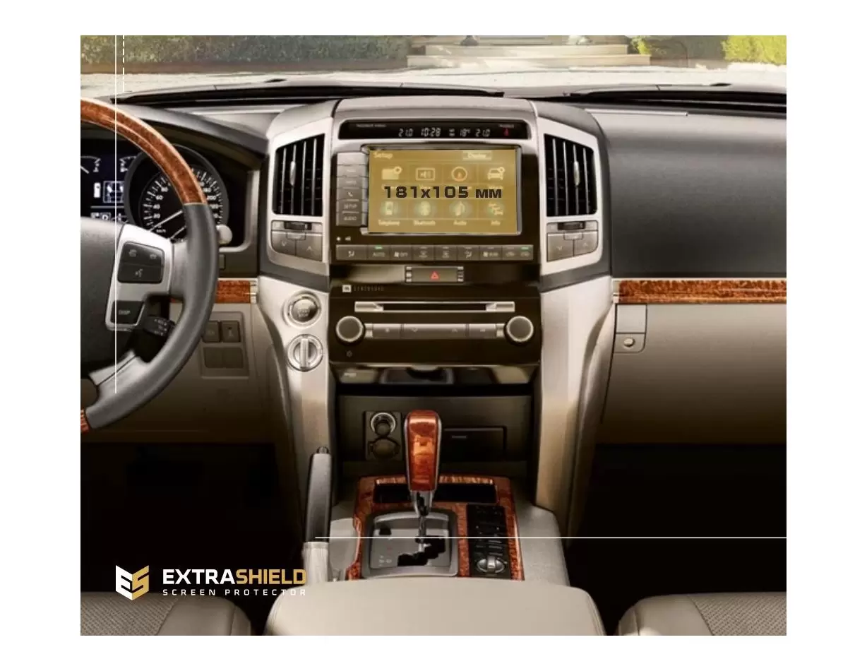 Toyota Land Cruiser 200 2015 - Present Multimedia 9" Vetro Protettivo HD trasparente di navigazione Protezione