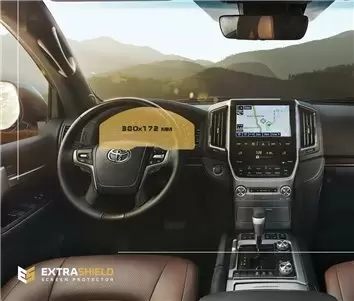 Toyota Land Cruiser 200 2015 - Present Digital Speedometer Vetro Protettivo HD trasparente di navigazione Protezione