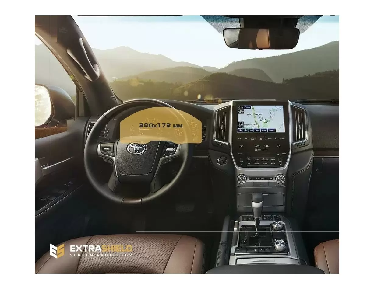 Toyota Land Cruiser 200 2015 - Present Digital Speedometer Vetro Protettivo HD trasparente di navigazione Protezione