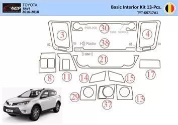 Toyota RAV4 2015 Mascherine sagomate per rivestimento cruscotti 13 Decori