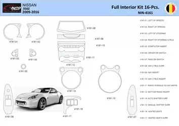 Nissan 370Z-2009 Mascherine sagomate per rivestimento cruscotti 16 Decori