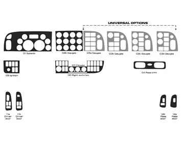 Camion Peterbilt 365 - Anno 2016-2021 Kit finiture cruscotto completo stile cabina interna