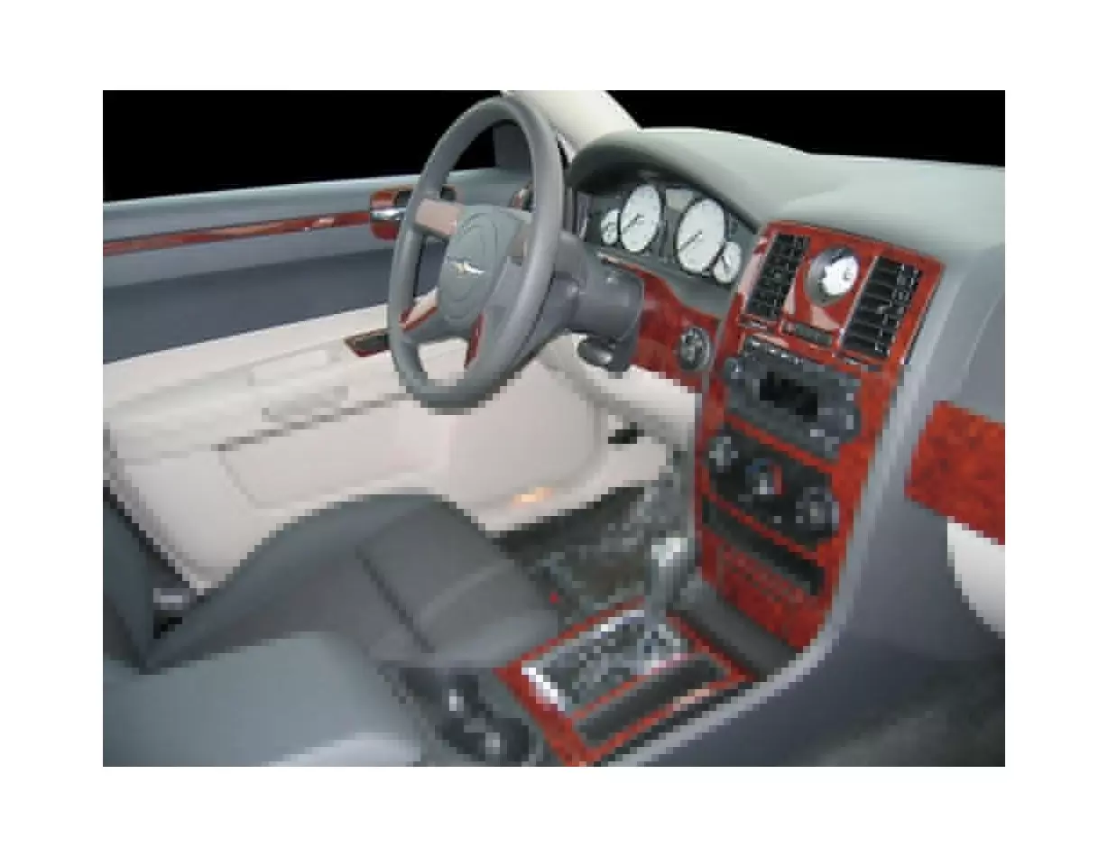 Chrysler 300 2005-2007 Full Set, Without NAVI system Mascherine sagomate per rivestimento cruscotti 