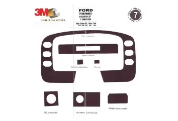 Ford Transit 01.95 - 04.97 Kit Rivestimento Cruscotto all'interno del veicolo Cruscotti personalizzati 7-Decori