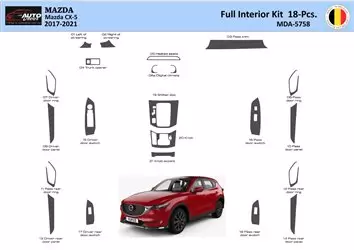 Mazda CX-5 2017-2021 Mascherine sagomate per rivestimento cruscotti 18 Decori