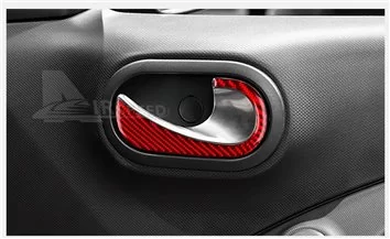 Smart Fortwo 453 2018-2024 Kit rivestimento cruscotto interno 3D Decorazione cruscotto 11-Parti 2
