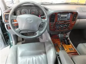 Toyota Land Cruiser 1998-2002 Without NAVI system, 31 Parts Mascherine sagomate per rivestimento cruscotti 