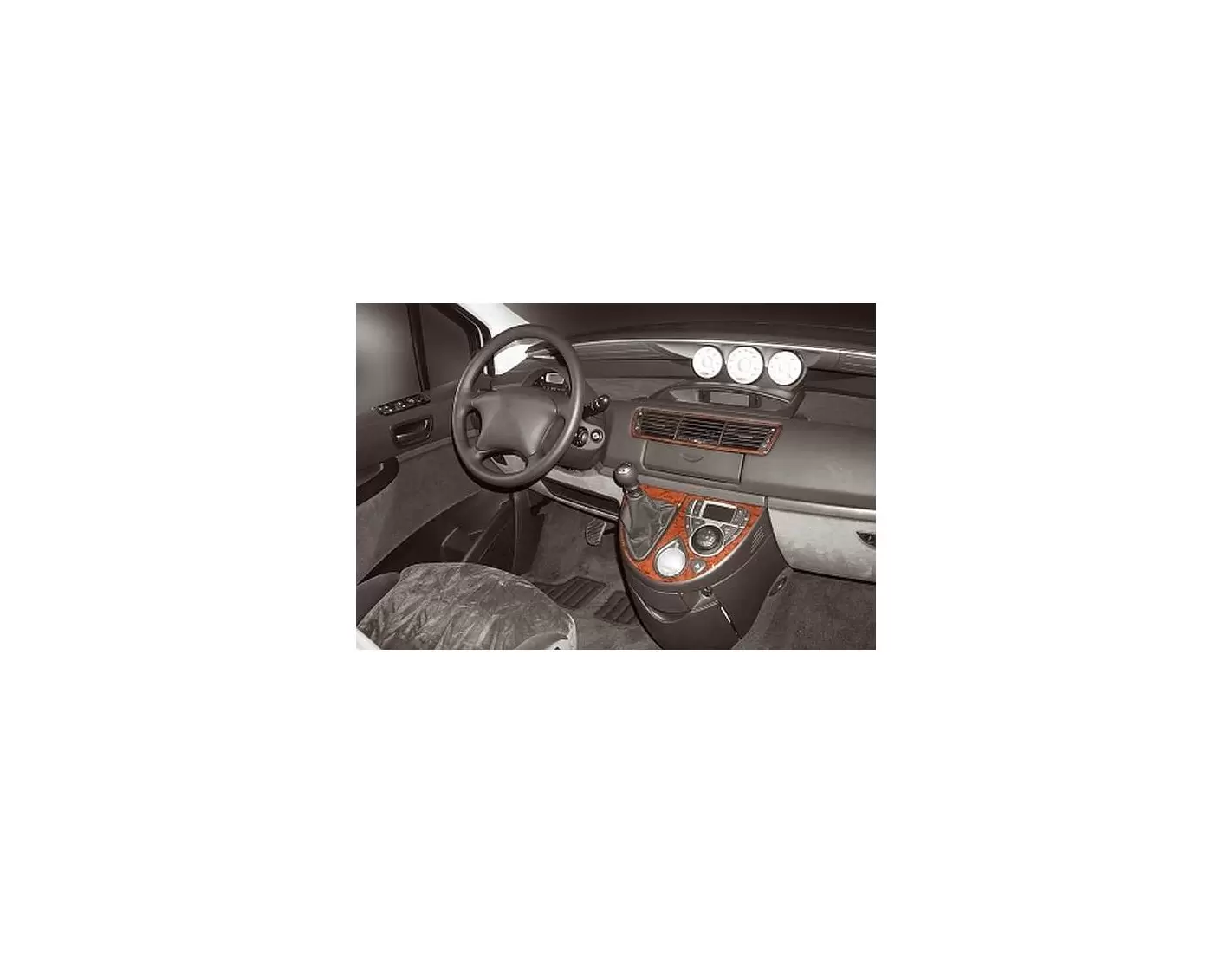 Citroen C8 02.2002 3M 3D Kit rivestimento interno cruscotto Dash Trim Dekor 4 pezzi