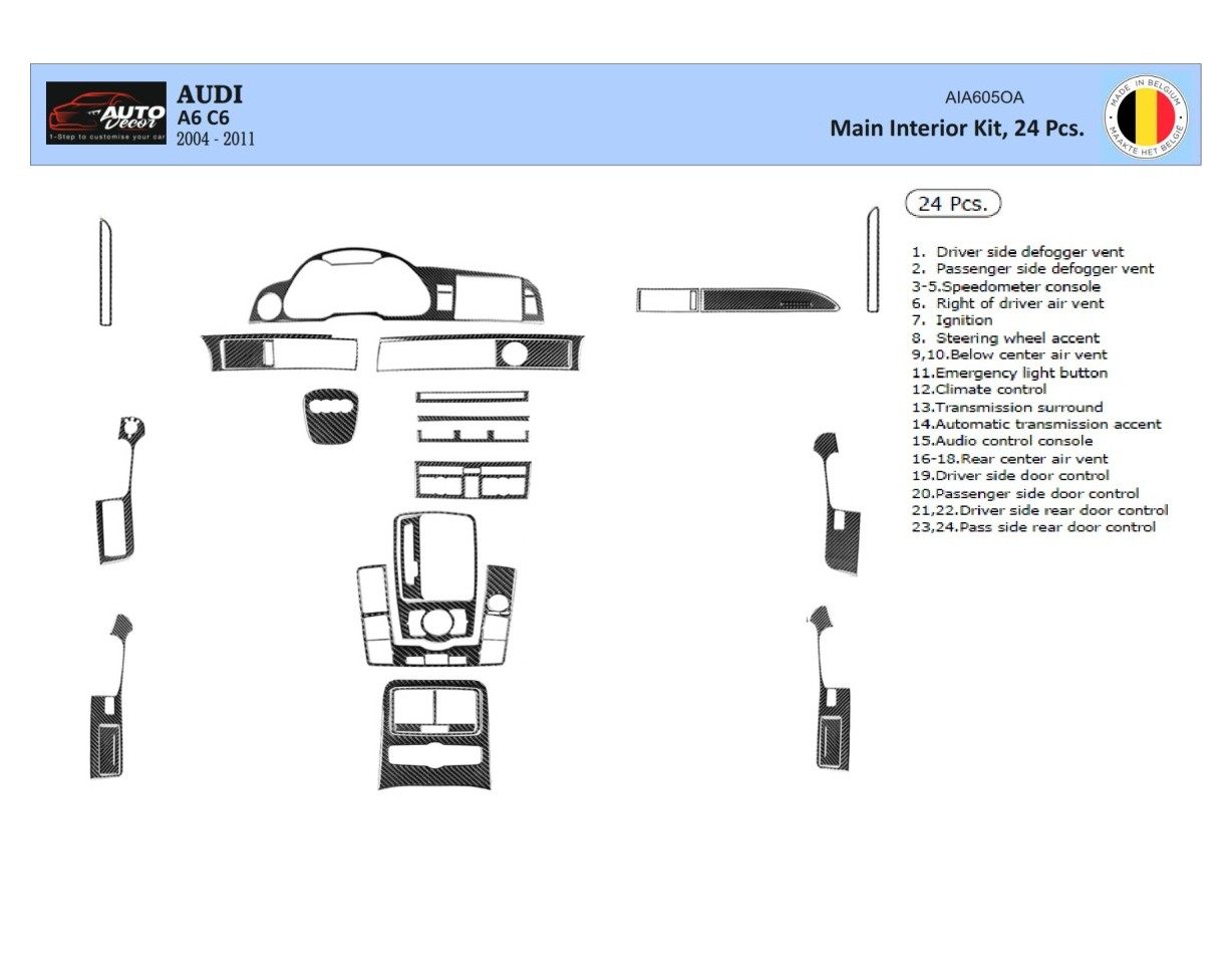2005-2011 Kit Rivestimento Cruscotto all'interno del veicolo Cruscotti personalizzati 25-Decori 2005-2011 Kit Rivestimento Cruscotto all'interno del veicolo Cruscotti personalizzati 25-Decori
