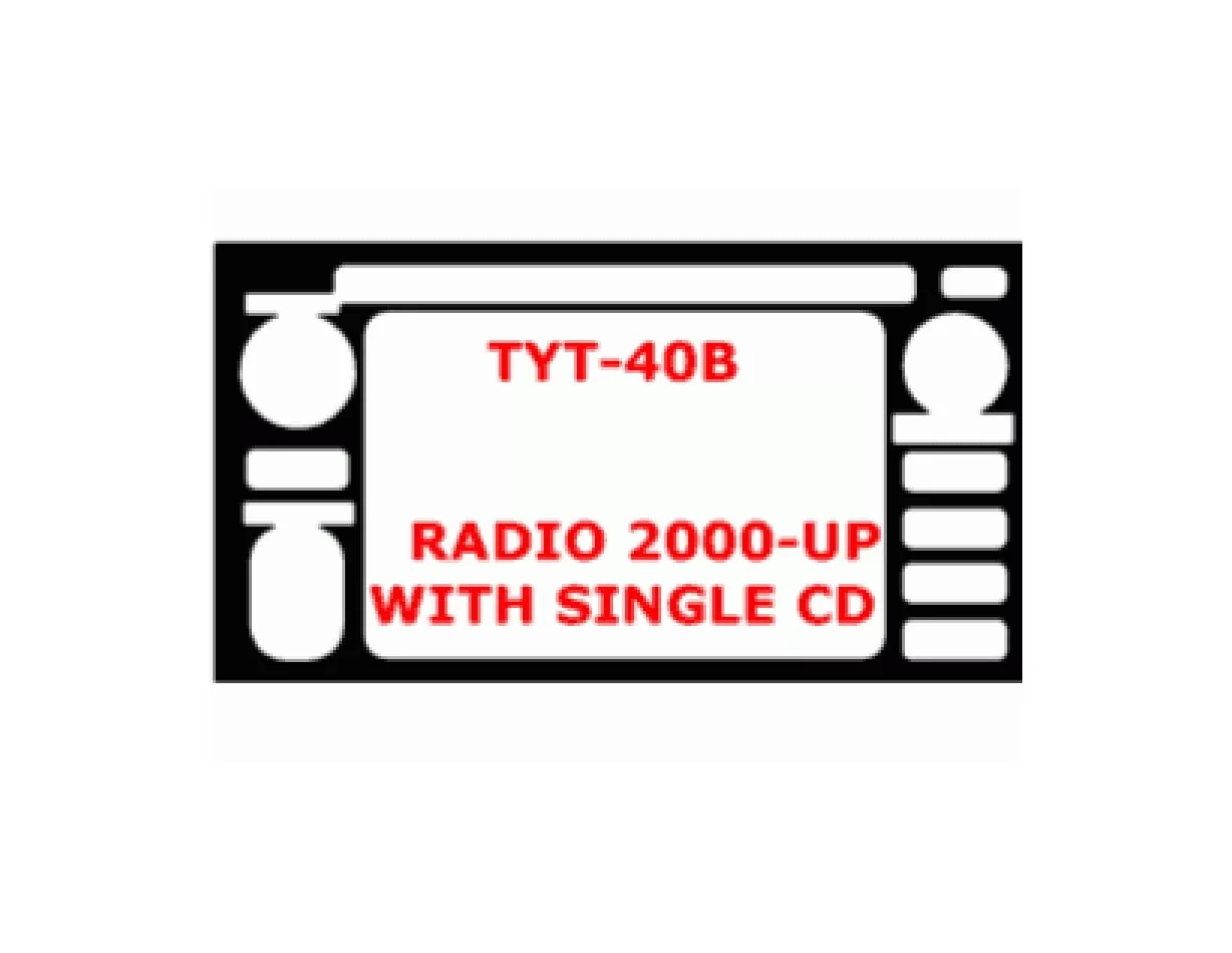 Toyota Celica 2000-UP Single CD Player, 1 Parts Mascherine sagomate per rivestimento cruscotti 