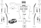 Subaru Ascent 2019-2022 Mascherine sagomate per rivestimento cruscotti 38 Decori