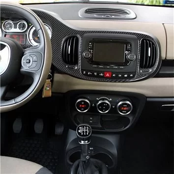 Fiat 500L 2012–2018 Mascherine sagomate per rivestimento cruscotti 39-Decori
