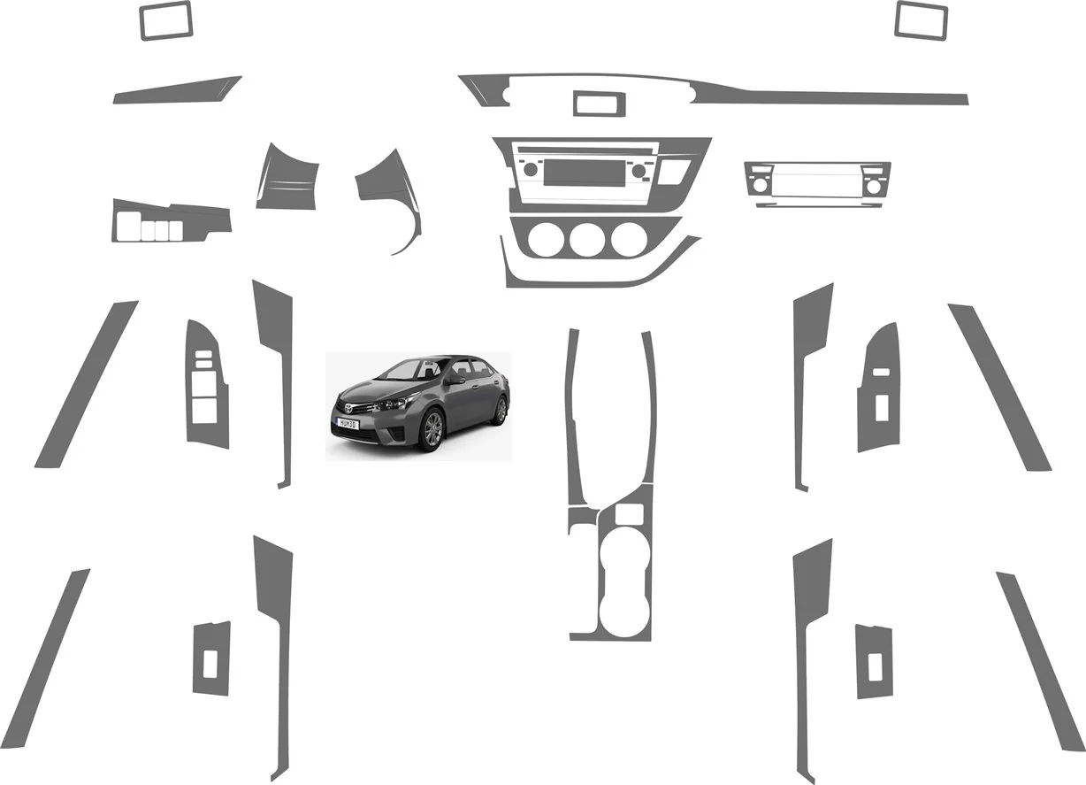 Toyota Corolla 2014 Basic Mascherine sagomate per rivestimento cruscotti 