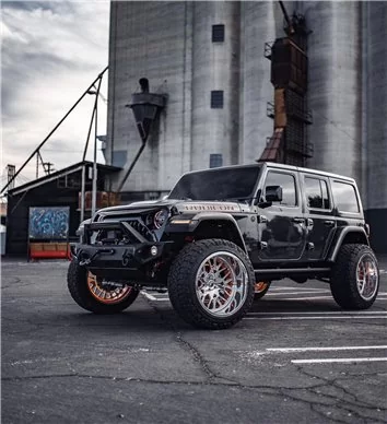 Jeep Wrangler Unlimited Rubicon 2018-2023 Mascherine sagomate per rivestimento cruscotti 25 Decori 2