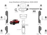 Jeep Gladiator JT Rubicon 2020-2023 Mascherine sagomate per rivestimento cruscotti 25 Decori