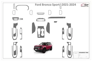 Ford Bronco Sport 2021-2024 Mascherine sagomate per rivestimento cruscotti 29-Decori