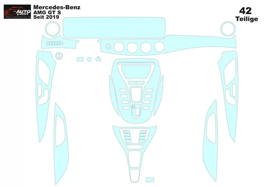 Modello di taglio per rivestimento interno Mercedes-Benz AMG GT 2014 Modello di taglio per rivestimento interno Mercedes-Benz AMG GT 2014