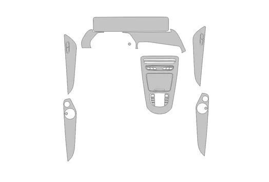 Modello di taglio per rivestimento interno Mercedes-Benz EQC N239 2019 Modello di taglio per rivestimento interno Mercedes-Benz EQC N239 2019