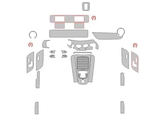 Modello di taglio per rivestimento interno Mercedes-Benz GLA-Class H247 2020 Modello di taglio per rivestimento interno Mercedes-Benz GLA-Class H247 2020