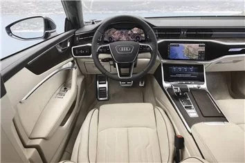 Audi A7 4K 2018 Modello di taglio per rivestimento interno auto Audi A7 4K 2018 Modello di taglio per rivestimento interno auto