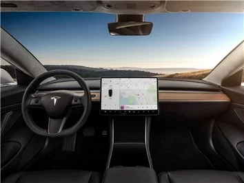 Modello di taglio per rivestimento interno auto Tesla Model 3 2017 Modello di taglio per rivestimento interno auto Tesla Model 3 2017