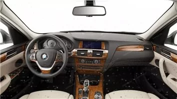 BMW X3 F25 2010–2017 Mascherine sagomate per rivestimento cruscotti 67-Decori BMW X3 F25 2010–2017 Mascherine sagomate per rivestimento cruscotti 67-Decori