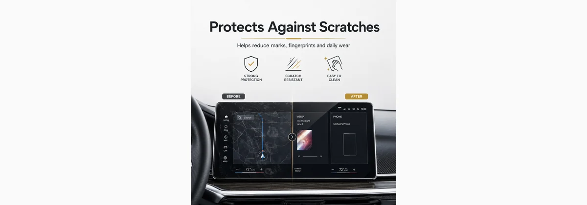 Pellicola antigraffio per display LCD navigazione e multimedia auto